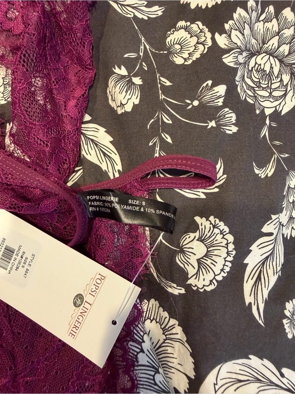 Popsi Lingerie Raspberry Lace Bra Set - Picture 6 of 6